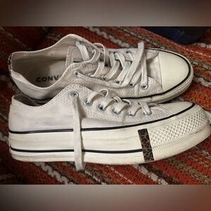 Women's Converse CTAS Leopard Lift Ox Low, 565626C Natural Ivory 7.5